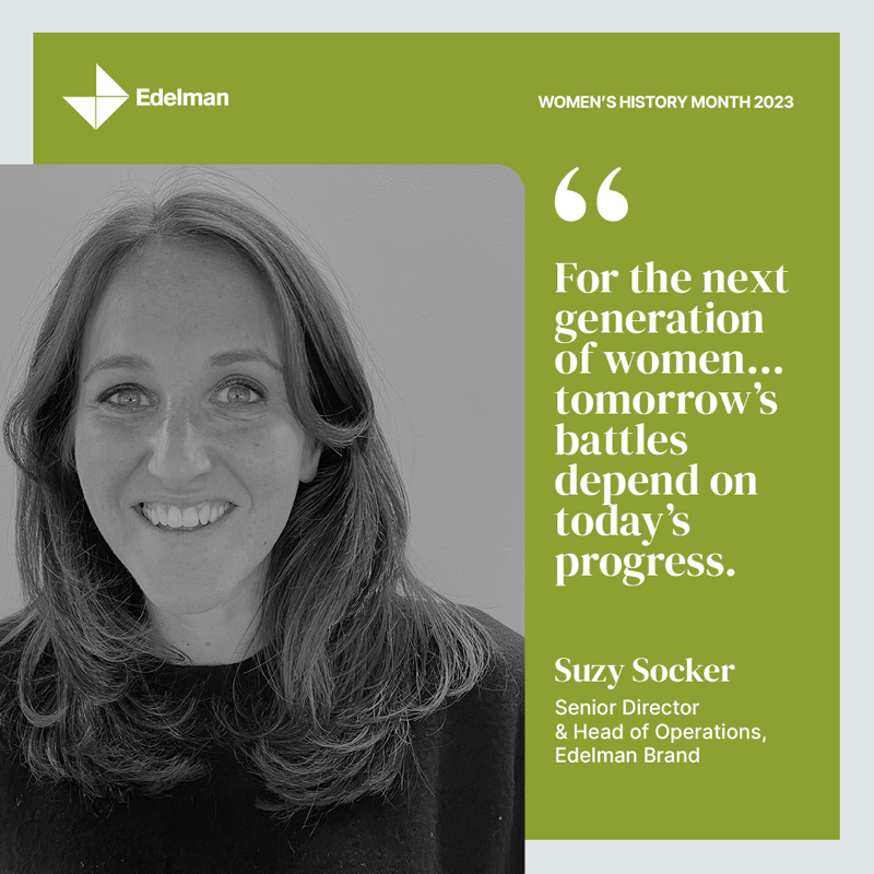 EdelmanUK's tweet photo. This Women's History Month, we're sharing insights from some of the exceptional women at Edelman: their stories, opinions and vision for the path forward to a better, and more equitable future.

Discover the insights in our new series.

#WomensHistoryMonth