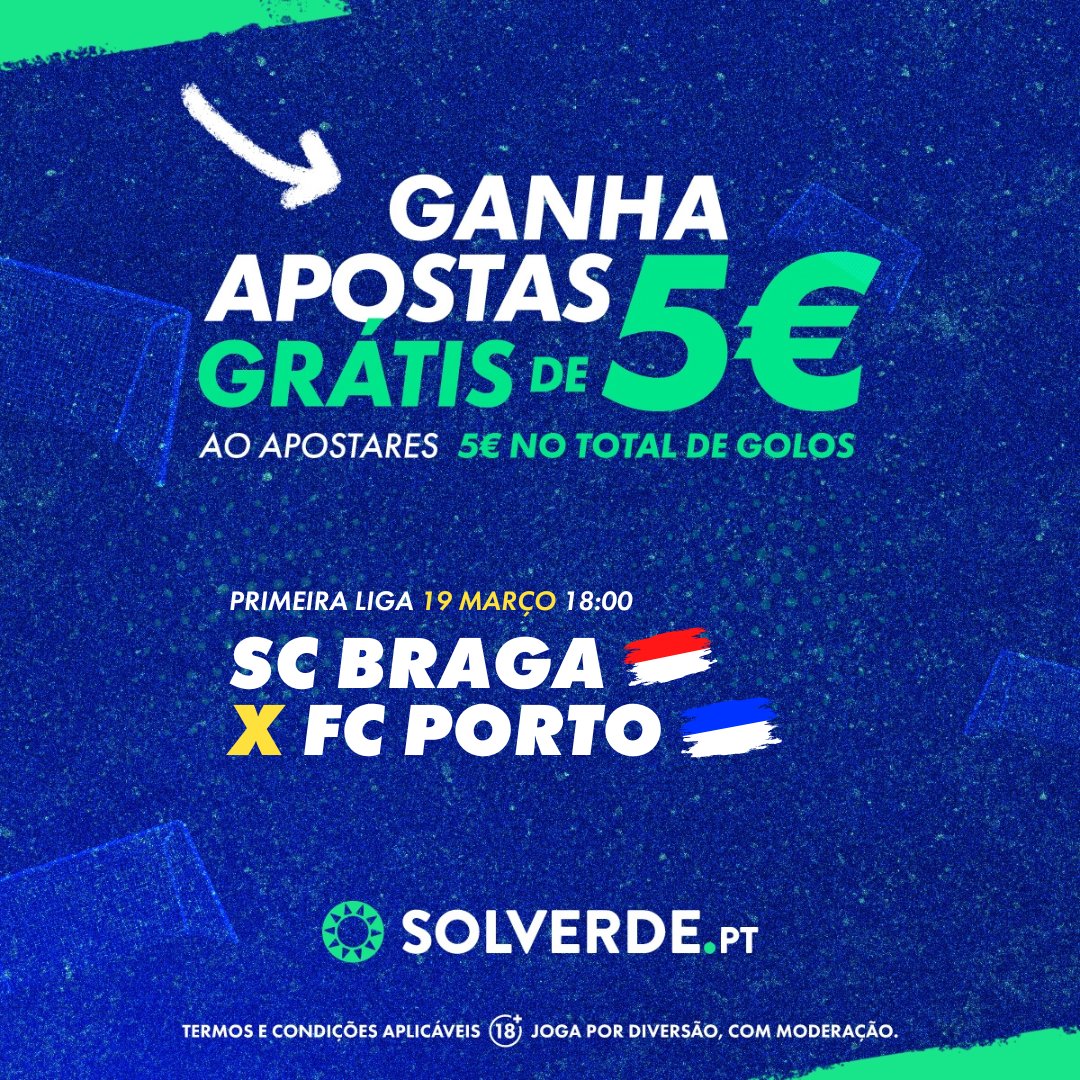solverdept's tweet photo. Aposta no mercado 'Total de Golos' do Braga x Porto e ganha uma freebet ao vivo no jogo! Como? Fácil 👉🌍 https://t.co/xndvIFxFIk

#Braga #Porto #Solverdept https://t.co/ijnTZy1SFy