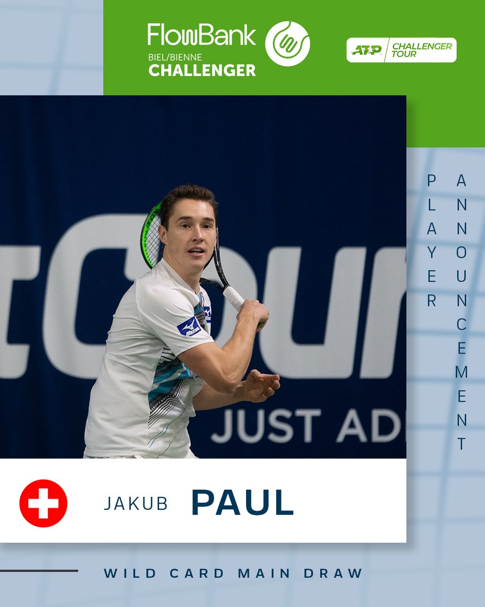 swiss_tennis's tweet photo. Swiss Tennis has awarded the wild cards for the @FlowBank_SA Challenger Biel/Bienne:
https://t.co/SeWany3FVo
Let's go! ๐ช๐จ๐ญ
#atpchallenger #bielbiennechallenger #flowbank #flowbankchallenger #servingthenextgen #swisstennis #tennis #tournament https://t.co/hTAi8JATR9