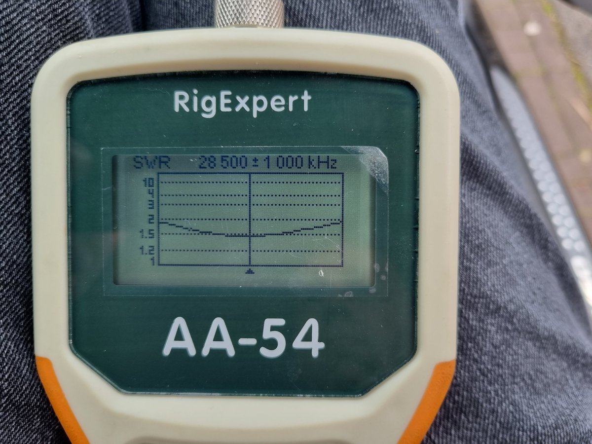 PE1RDP's tweet photo. Found my old CB mobile antenna in the barn, bought in 1982. Works good at 10m also.
Running qrp 2w and rbn shows even 2 spots US.
#hamr #hamradio #amateurradio #AmateurRadio #antenna #CW #CB #HF #RBN #USA #BarnFound #mobile #car #YL #SWR #10m #QRP #Eighties https://t.co/W5SukytItT