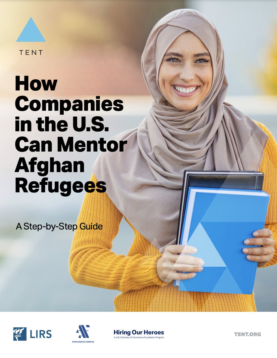 🚨 New research alert 🚨

<a href="/TentOrg/">Tent Partnership for Refugees</a>'s latest resource, produced w @LIRSorg, provides companies in the US with guidance on how to partner with Tent to establish a mentorship programme for Afghan refugees looking to advance their careers.

Read it here 👉 tent.org/resources/afgh…