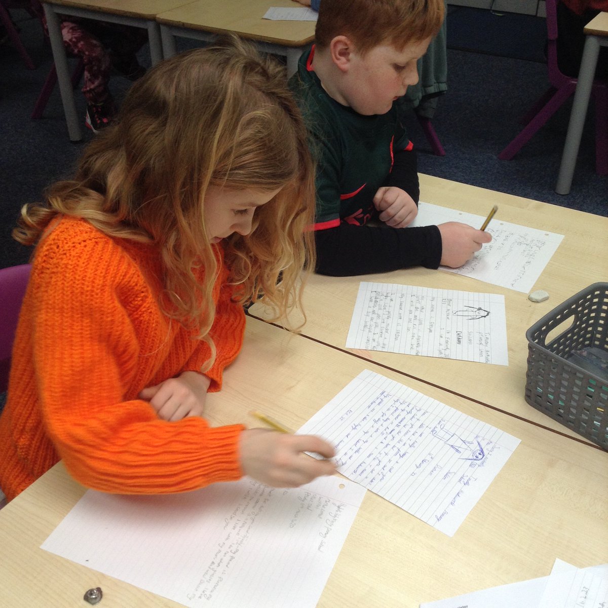 HoylakeHolyTrin's tweet photo. Year 3/4 DF have really enjoyed reading their letters from our pen pals at Timothy Hackworth Primary school and writing back to them. #positivepostbox @AskNationwide https://t.co/WvT6Pj5wb4