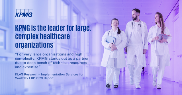 cssymons's tweet photo. KPMG is proud to be included in the KLAS Research – Implementation Services for Workday ERP 2023 report which interviews thousands of healthcare professionals about the IT solutions and services their organizations use. #healthcare #Workday #BestinKLAS2023 https://t.co/GQKsG5k2Yu https://t.co/UbDis8fr3w