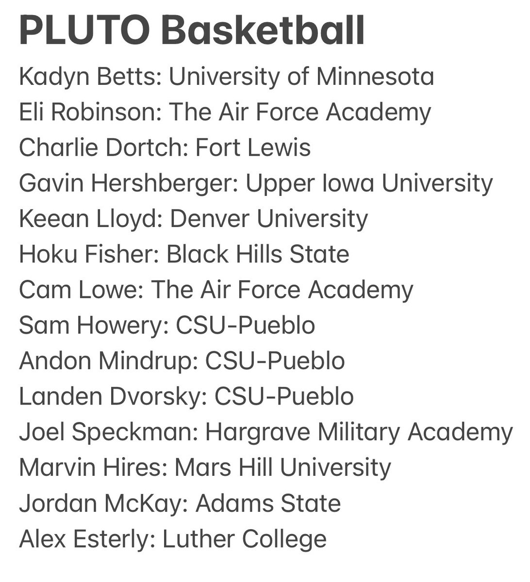 The 2022/2023 #TakeOverFamily that has signed with colleges to play basketball. Dreams to reality, and it's done the right way. Ask a college coach about the product we put out, they will tell you.