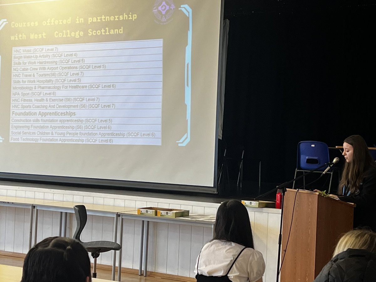 _stcolumba's tweet photo. Well that’s us at the end of #SCQFWeek23 .
This morning it was SCQF Ambassadors, Matthew & Abigail who presented to S5 at assembly.
Well done to all Ambassadors who raised awareness of the framework this week & gathered pupil views about alternative pathways 👏
@SCQFPartnership https://t.co/dEVlreKyZy
