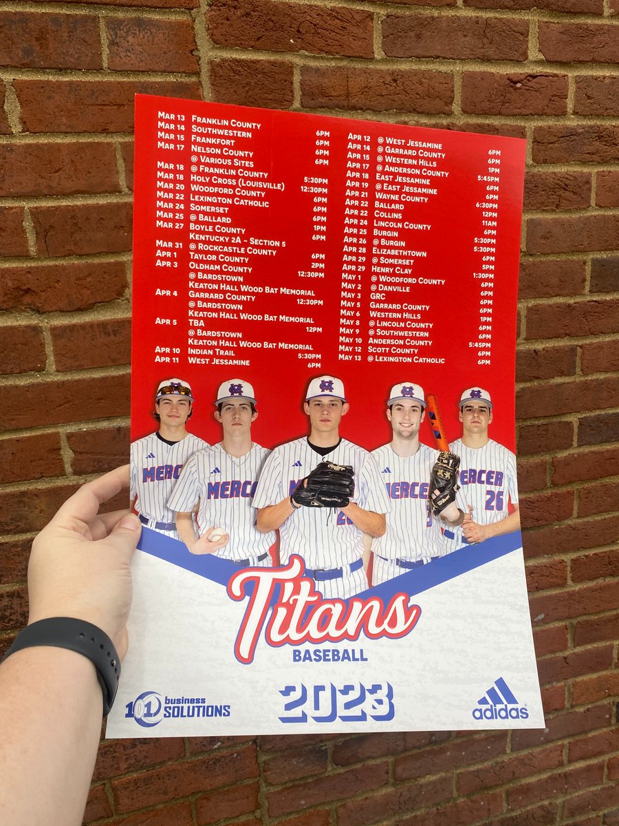 Buyfrom101's tweet photo. @baseball_mercer It may be too rainy to play today, but its not too rainy to stop by 101 Business Solutions &amp; @HburgHerald to pick up your 2023 baseball schedule! @MCSHSTitans @12thSports https://t.co/3PSgU4ajF2