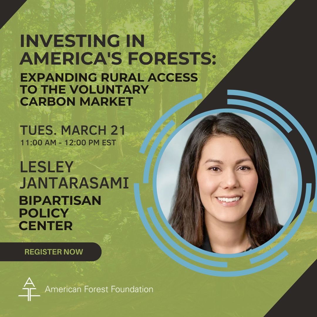 Join me & experts from @AmForestFndn, @EPIConservation, @EPAwater to discuss how to create more robust opportunities in the #voluntarycarbonmarket for rural landowners🌲
Register here: forestfoundation-org.zoom.us/webinar/regist…