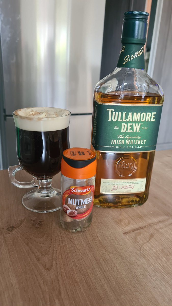A coffee before the beers are opened. Obviously it has to be an #IrishCoffee for the day that's in it #StPatricksDay2023 🥃 ☘️  🇮🇪