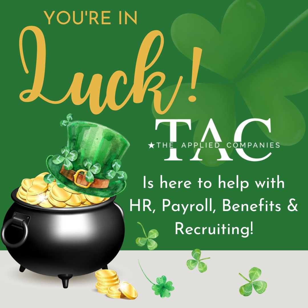 TheAppliedCo's tweet photo. Happy St. Patrick's Day from the TAC Team https://t.co/9aPO3iHkzp