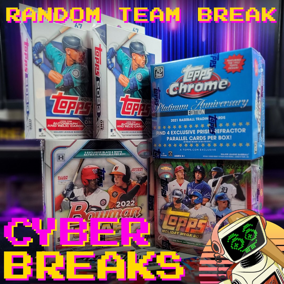CyberBreaks7's tweet photo. 🚨 FRIDAY NIGHT LIVE BREAK 🚨
⏰ 10pm ET (9pm CT, 7pm PT)

⚾ Random Team - 30 Spots
📦 2022 Topps Holiday, 2021 Chrome Platinum, 2022 Bowman Draft, MORE

✅ Grab a spot (limit 3) @ the Cyber Breaks shop: https://t.co/ANuDOhuwqA

🖥 Watch LIVE on YouTube: https://t.co/77FBCIJHTO https://t.co/Vmpzh7G0T9