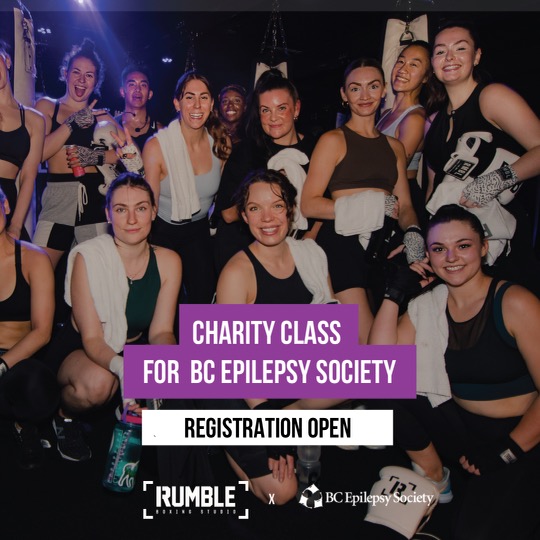 BCEpilepsy's tweet photo. Registration is now open for our charity class with Rumble Boxing at their Yaletown location on Friday March 24th! Register on the Mindbody app or the Rumble Boxing Inc. app. All proceeds go to BCES! #Epilepsy #PurpleDay #PurpleMonth #EpilepsyAwarenessMonth #RumbleBoxing https://t.co/6Yxu8As93X