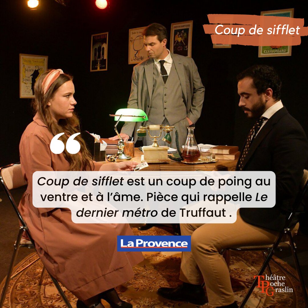 ⭐️  La presse en parle ! ⭐️

Du 23 au 31 mars, découvrez Coup de sifflet, un huis-clos policier qui doit autant à la surprise d’un dénouement incroyable qu’à la puissance des trois comédiens. 

📌 Réservez maintenant : bit.ly/3Yfi4qQ