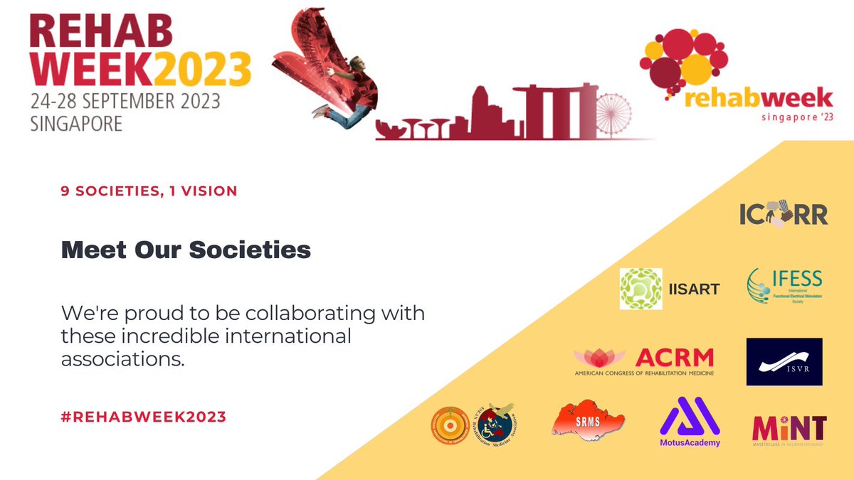 RehabWeekOrg's tweet photo. Did you know that we are working with 9 societies this year! 🤝

Get to know more about their mission, their stories, their successes, and what they will be focusing on at #RehabWeek2023

🔗 https://t.co/RlKxzWBGyR

@ICORR_2023 @IFESS_org @ISVRSociety @ACRMtweets @MiNT_hobbs https://t.co/xz9PAot9J8