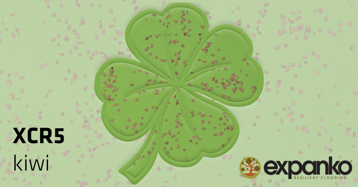 Expanko_Cork's tweet photo. St. Patrick’s Day has got us showing love for the Kiwi color choice of our XCR5 cork/rubber flooring. Check it out along with the other 15 vibrant color selections here: https://t.co/cfTrjG51zy 

#corkflooring #rubberflooring #commercialflooring #stpatricksday https://t.co/PajVbYcZtw