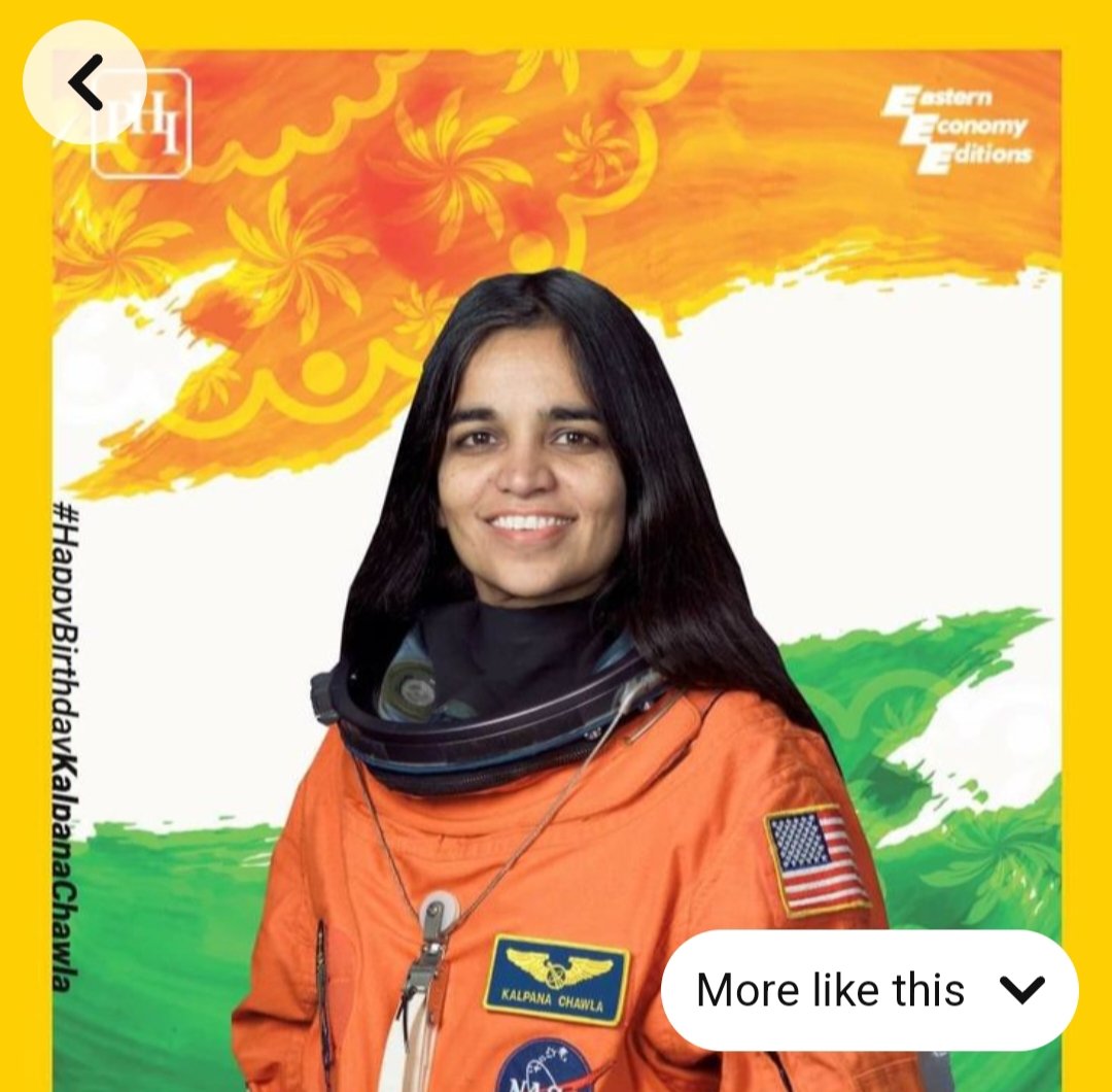 Happy Birthday to Kalpana Chawla. A Role Model for millions of aspiring women 