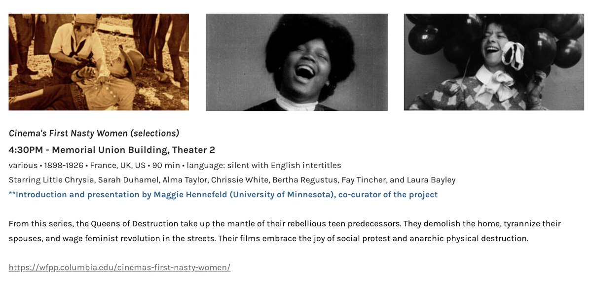 NastySilents's tweet photo. We're delighted to present QUEENS OF DESTRUCTION at Cinema Ritrovato on Tour in New Hampshire!! 📽️🎞️
@CinemaNh @cinetecabologna Tues 3/28 at 4:30pm ET w/ intro by @magshenny https://t.co/IXS9EZ1ST6 https://t.co/qXPYoaYiKH