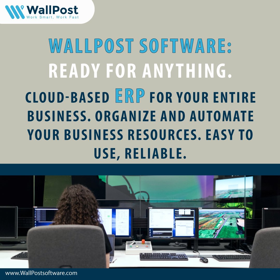 info_WallPost's tweet photo. WallPost software ready for anything.

Cloud-based ERP for your entire business, organize and automate your business resources, easy to use, reliable.

Start your trial today.
https://t.co/4Ubul9KIi3

#ERP #ERPsoftware #ERPservice #service #software #resources #businessneeds https://t.co/7iw8Ci9vBq