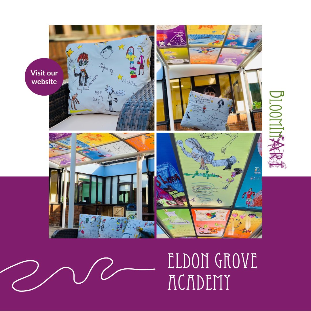 Take a look at a previous installation project with @EldonGroveAcad . A whole school competition resulting in a beautiful reading area! Visit our website to find out more - bit.ly/42n8Ko8 #artproject #artinstallation