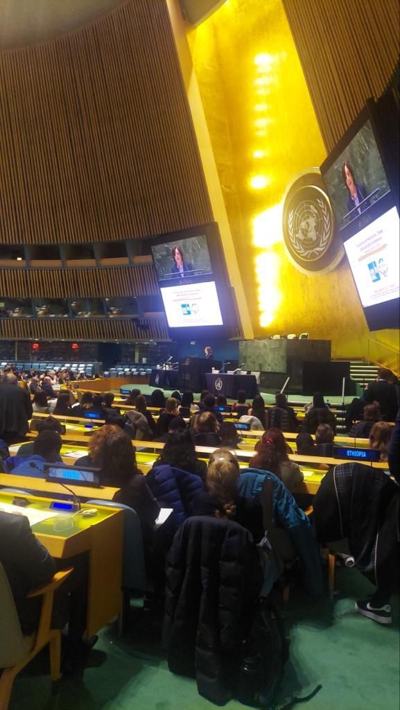 GSECEP's tweet photo. At the invitation of the United Nations International School, @GSECEP's @FordhamNYC  PDRC Director Dr. Roser Salavert addressed the 47th Annual UNIS-UN Conference on March 15, serving as the opening speaker for the day. https://t.co/UHCely95dX