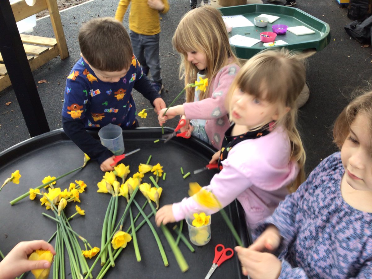 H_E_P_S's tweet image. Cocklemoor enjoyed some spring themed provision today. They were busy cutting spring flowers to make potions and painting. #hepsartanddt #hepscience