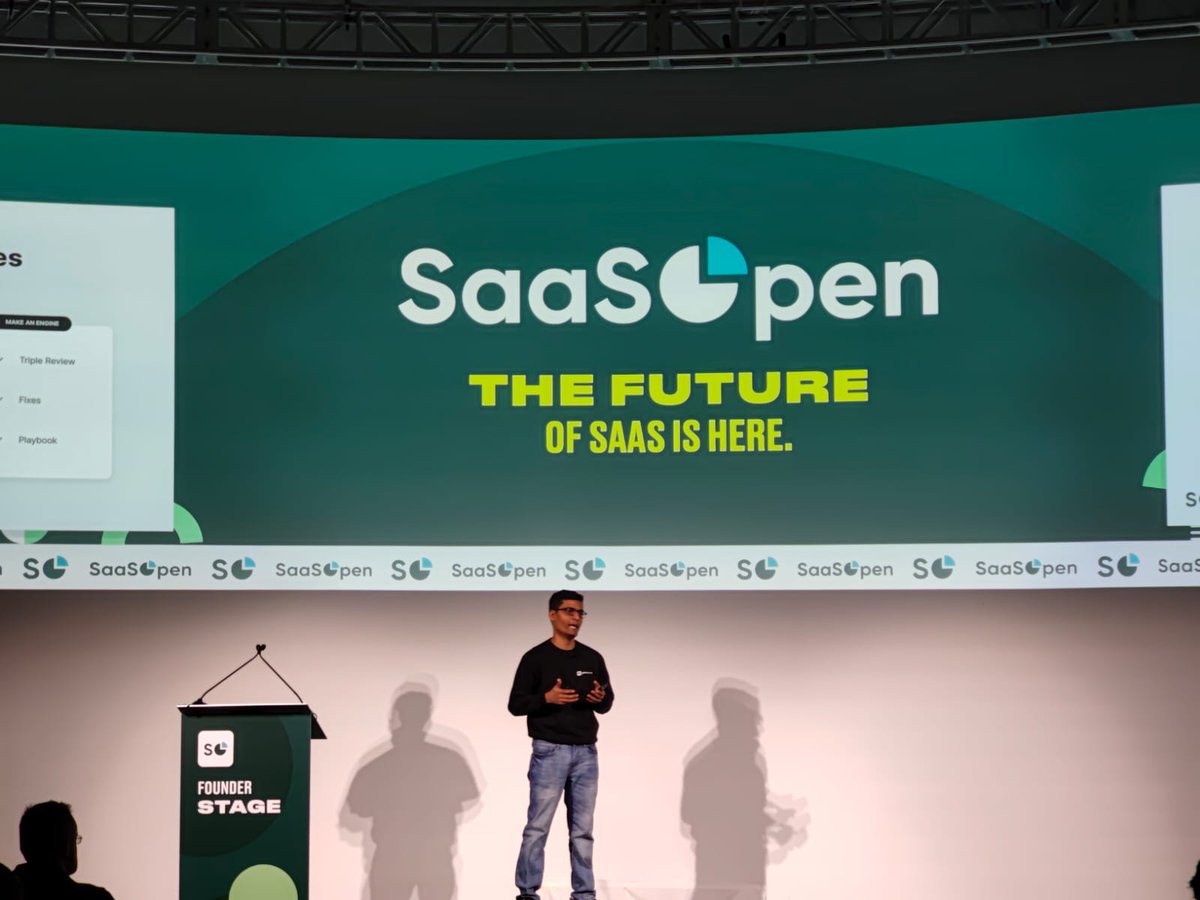 Took the stage at SaaSopen to speak on the 'The Secret Ingredients for Moving Up Market' which involves -

➡️ Knowing Where You're Going: Nailing down your ICP, knowing their pain & knowing your unique value.

➡️ Iterating Product & GTM: Building credibility by…