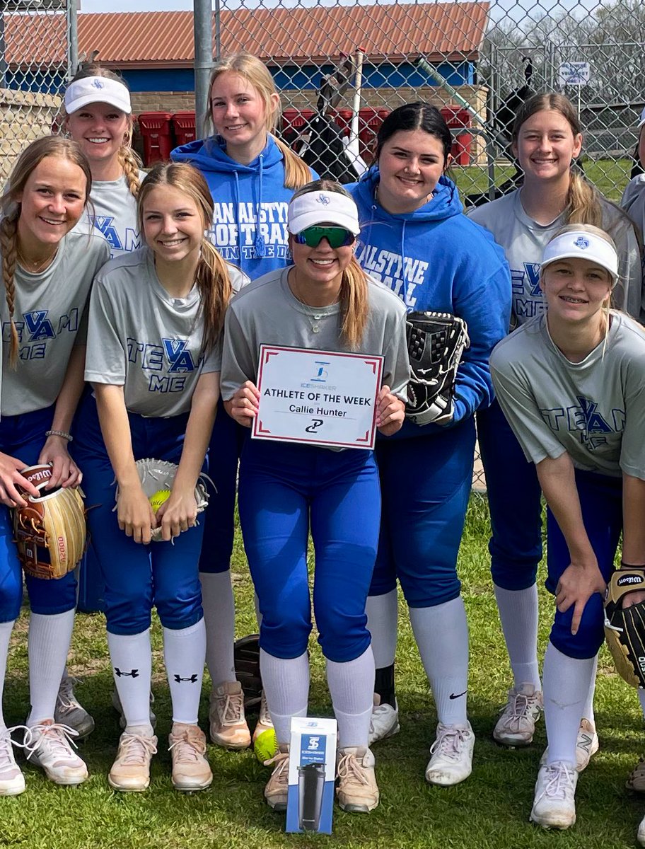 We proudly present to you the Week 27 <a href="/iceshakerbottle/">Ice Shaker™</a> PC Athlete of the Week, <a href="/calliekhunter/">callie hunter</a> of <a href="/VAHSpanther/">Van Alstyne HS</a> Softball!🏆

Making significant offensive contributions, Callie hit .444 over 2 games with a 2B, 3B, 4 RBI,  &amp; 3 stolen bases!🏃‍♀️💨

#PCAOW #PCtrained
