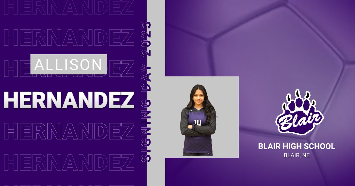 BlairLadyBears's tweet photo. 💜 Congrats to Allison &amp; KJ on their signing day! 

⚽️ @allisonhdez_  ➡️  @NewmanJetsWSOC 

🏀 @_KaitlynJ_  ➡️ @HCBroncoWBB 

Proud of you both! https://t.co/zPiqtDkdKH