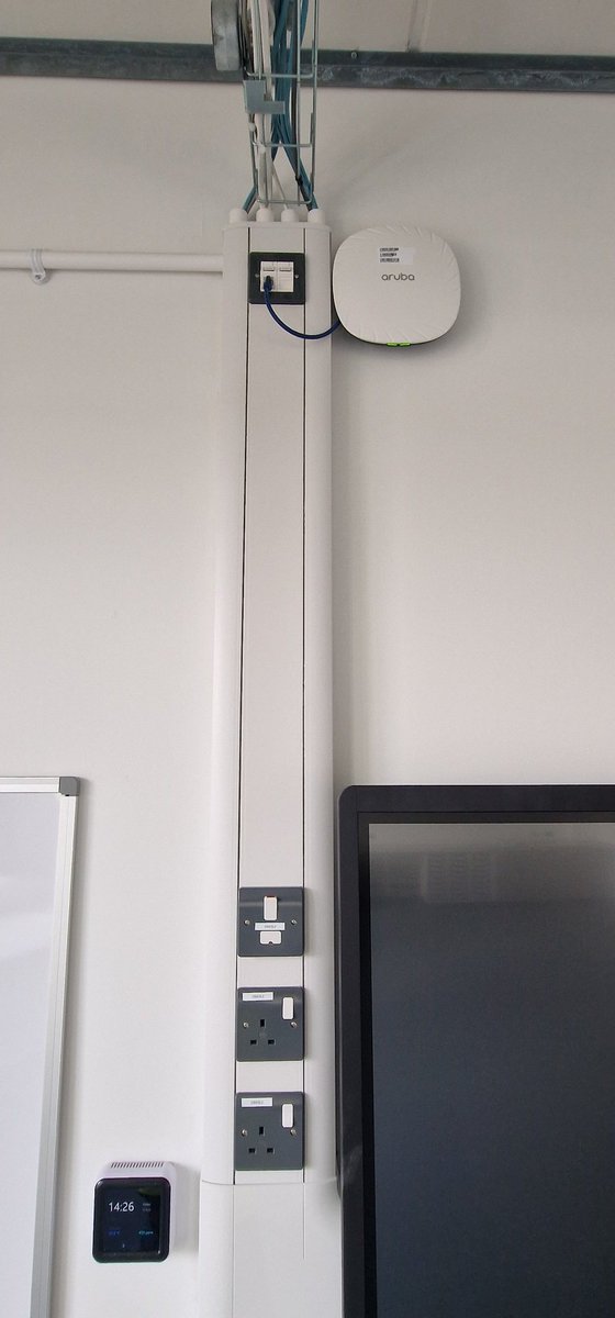 evrict's tweet image. Aruba wireless access points installed today. 
#arubanetworks  #wirelessnetworks #tarletonacademy #academy #schoolrebuildingprogramme #srp #dfe