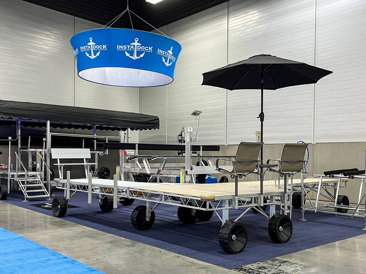 RGCProducts's tweet photo. The Edmonton Boat &amp; Sportsmen Show is happening now! Come and check out @instadockinc and RGC boatlifts and docks on display.
Show times: Friday 3/17 noon - 9 p.m.
Saturday 3/18 10 a.m. - 6 p.m.
Sunday 3/19 10 a.m. - 5 p.m.
Visit https://t.co/69tGs9viDY for details and tickets. https://t.co/V3GIeUzL01