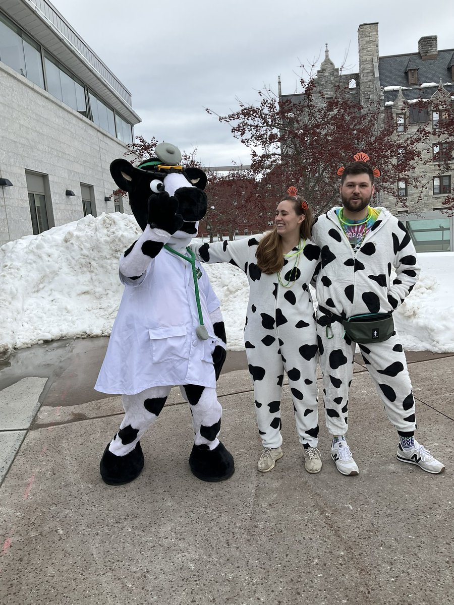 UVMLarnerMed's tweet photo. Dr. Moo is here and the class is ready to #Match2023 #uvmfuturedocs https://t.co/XWGXIU9PxM