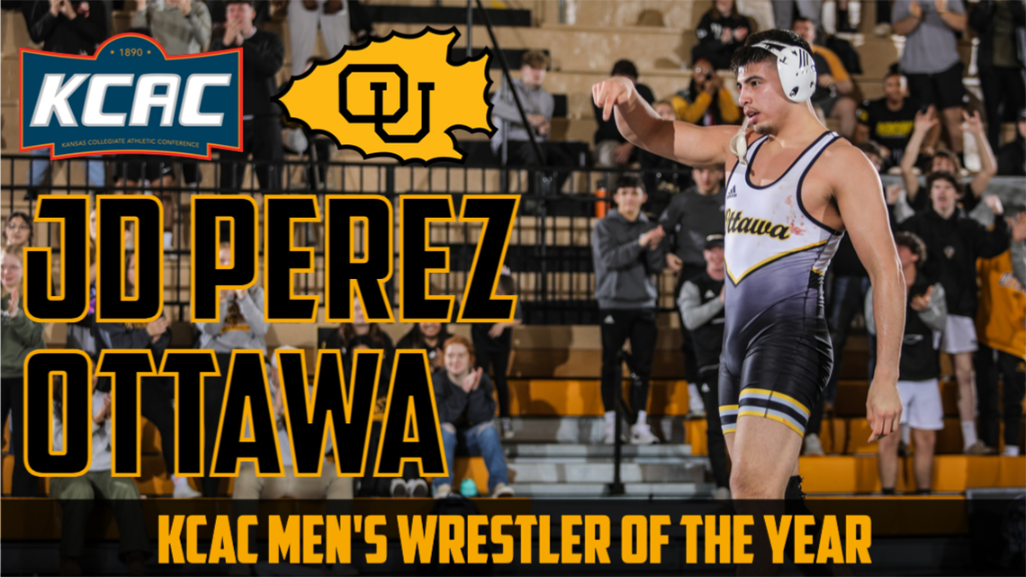 Kansas Collegiate Athletic Conference (@kcacsports) on Twitter photo JD Perez of <a href="/BravesAthletics/">Braves Athletics</a> has been named the KCAC Men's Wrestler of the Year by the conference's men's wrestling head coaches! bit.ly/3yJdMOr #KCACwrestling
<a href="/NAIA/">NAIA</a> <a href="/kwcaonline/">Kansas Wrestling Coaches Association (KWCA)</a> <a href="/nwcawrestling/">NWCA</a> JD Perez of <a href="/BravesAthletics/">Braves Athletics</a> has been named the KCAC Men's Wrestler of the Year by the conference's men's wrestling head coaches! bit.ly/3yJdMOr #KCACwrestling
<a href="/NAIA/">NAIA</a> <a href="/kwcaonline/">Kansas Wrestling Coaches Association (KWCA)</a> <a href="/nwcawrestling/">NWCA</a>