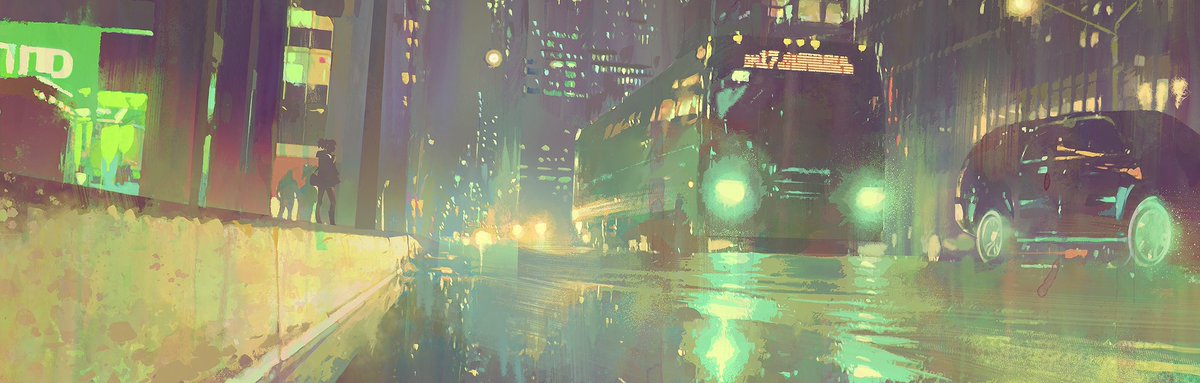 Chuwenjie's tweet image. raining in watercolor