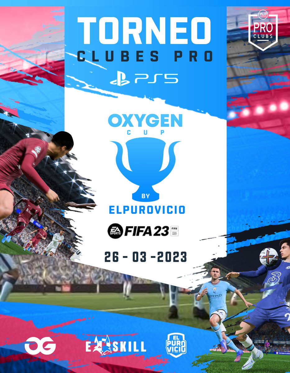 ¡Os presentamos la #OxygenCup by <a href="/ElPuroVicioGG/">El Puro Vicio</a>, un torneo de CLUBES PRO para que los equipos pongan a punto sus plantillas para la temporada! 🏆

🎟 Inscripción gratuita
📆 Domingo 26 de Marzo
⚽ Max. 16 equipos
💰 150€ de premio

➡️ Para participar e-skill.es/torneo/312