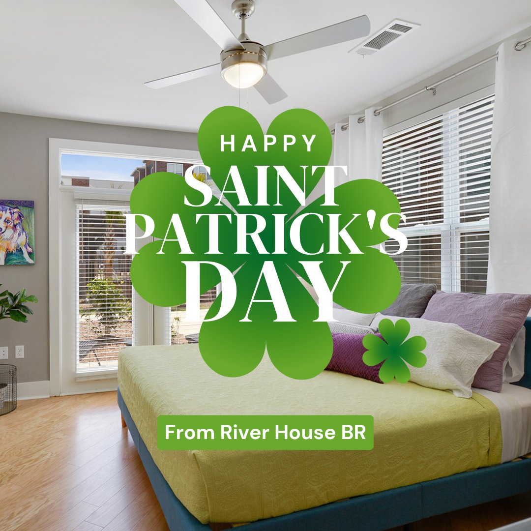 RiverHouseBR's tweet photo. Happy St. Patrick's Day from #RiverHouseBR! 🍀 No need to try your luck here. 🍀 You're guaranteed to LOVE our community. ✨ Schedule a tour to see for yourself!✨ https://t.co/ZTAGnkpyLl