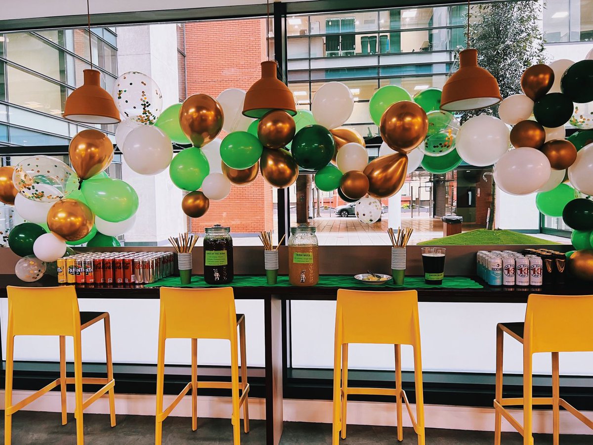 headspacegroup's tweet image. ☘️ We are ready to shamrock and roll! ☘️ 

🍺  Happy St Patrick&apos;s Day 🍺  

To celebrate, we treated our clients to a St. Paddy&apos;s Day themed party 🍻 

#events #clientevents