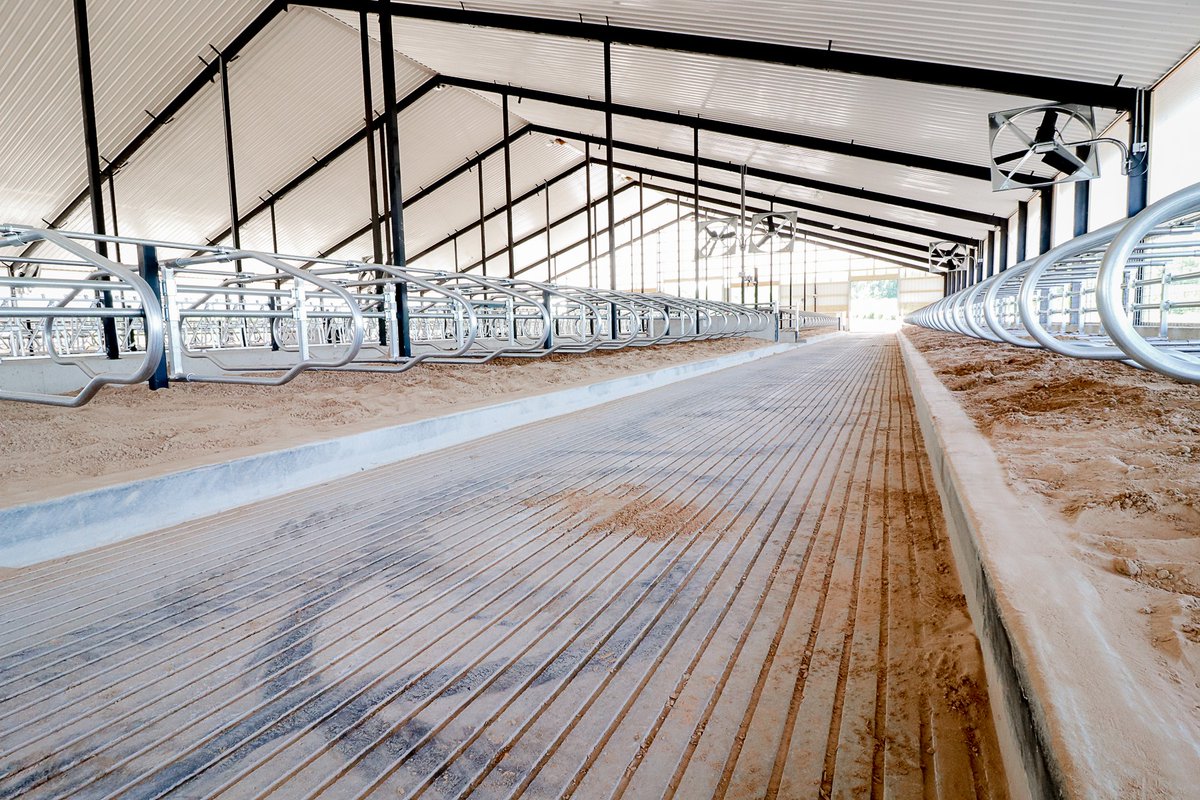 Performance_Fab's tweet image. One of the things we love about freestall barns is how they're designed to provide cows with maximum comfort and space. But have you ever stopped to think about the materials used to build them? Specifically, the structural steel?
#performancefab #StructuralSteel #FreestallBarn