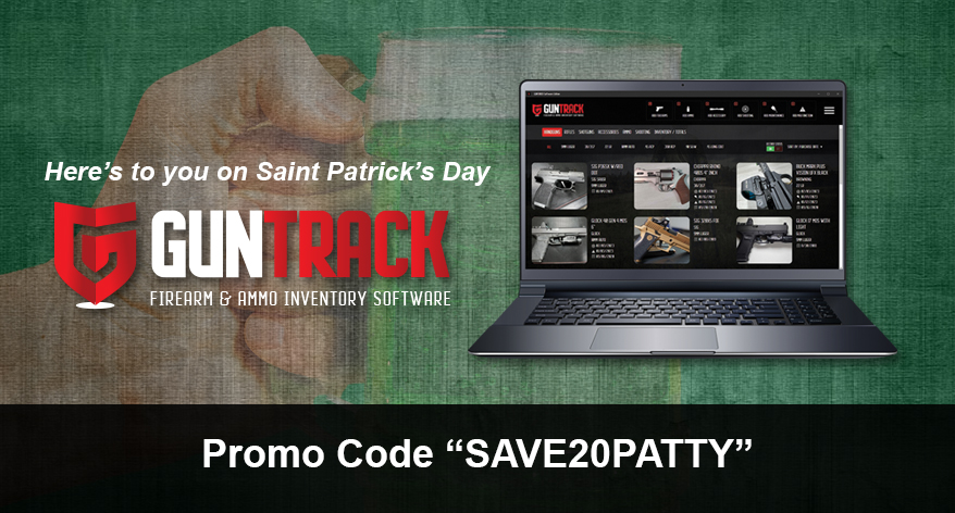 guntrackapp's tweet photo. Happy Saint Patrick's Day!  - This unique promotion code saves 20% annually on a Software Edition Subscription Forever. Use "SAVE20PATTY" https://t.co/syze4lpHNW #SaintPatricksDay #firearms #guntrack #firearmrecords #pewpew Offer ends on Sat March 18, 11:59 PM. MST https://t.co/f0KlSATPMv