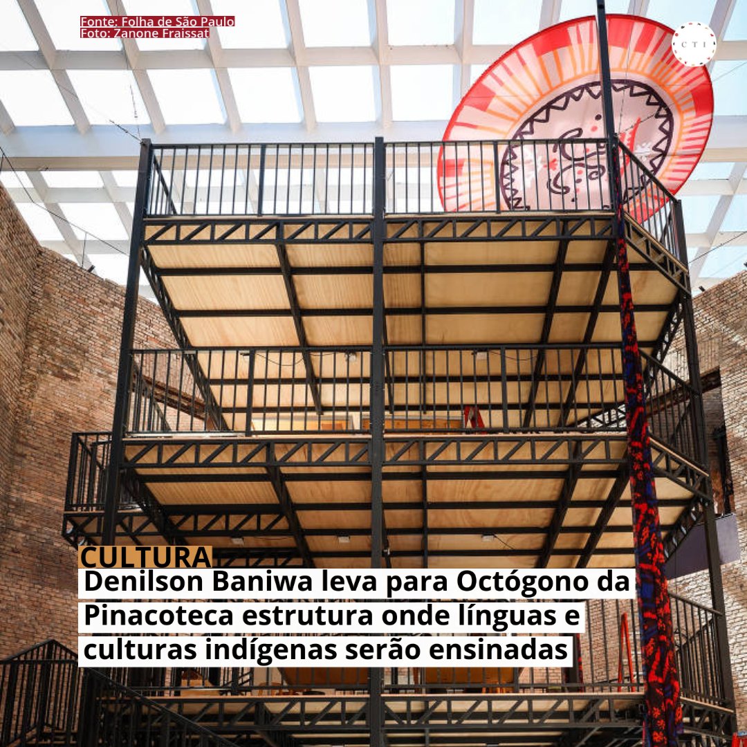 Via <a href="/folha/">Folha de S.Paulo</a>: Denilson Baniwa, apresenta a partir de sábado no Octógono da Pinacoteca, em São Paulo, a "Escola Panapaná". Um espaço aberto onde vai acontecer aulas das línguas baniwa e guarani e de cultura, pensamento e história indígena no Brasil e apresentação musicais.