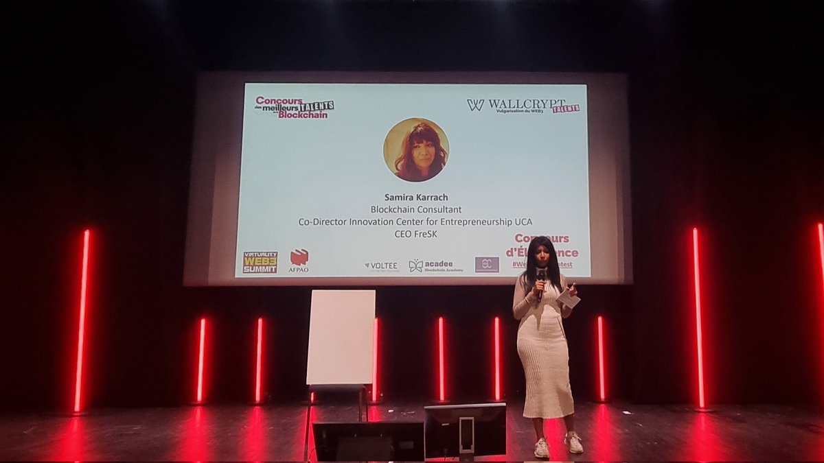 Wallcrypt (@wallcrypt) on Twitter photo Voici la première candidate de ce #Web3pitchcontest !
Samira KARRACH, <a href="/samira_karrach/">Samira Karrach</a>, Consultante blockchain, qui a pour mission de nous présenter la blockchain en 3 minutes. Let's go !
#Crypto #NFT #crypto #event #Web3pitchcontest <a href="/Web3Virtuality/">Virtuality Web3 Summit</a> <a href="/AFPAO_Fr/">AFPAO</a> Voici la première candidate de ce #Web3pitchcontest !
Samira KARRACH, <a href="/samira_karrach/">Samira Karrach</a>, Consultante blockchain, qui a pour mission de nous présenter la blockchain en 3 minutes. Let's go !
#Crypto #NFT #crypto #event #Web3pitchcontest <a href="/Web3Virtuality/">Virtuality Web3 Summit</a> <a href="/AFPAO_Fr/">AFPAO</a>