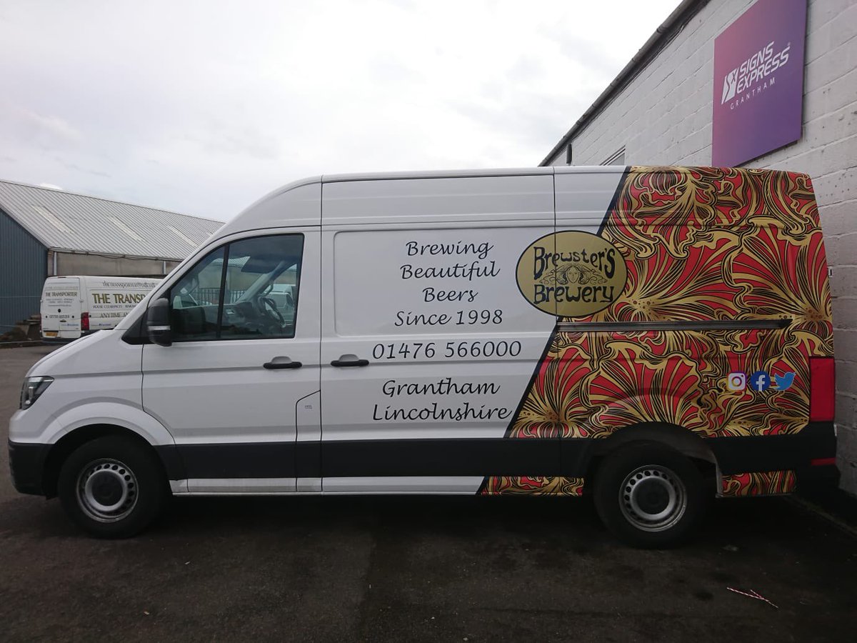 What a beauty! Using their iconic can label as inspiration it was a pleasure to create this eye catching van livery for local brewery Brewsters Brewery. Their customers will certainly see them coming now! #bespoke #signage #solutions #grantham #newark #boston #spalding #bourne