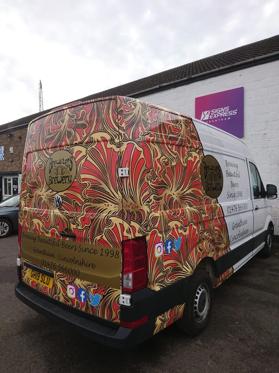 SignsXGrantham's tweet photo. What a beauty! Using their iconic can label as inspiration it was a pleasure to create this eye catching van livery for local brewery Brewsters Brewery. Their customers will certainly see them coming now! #bespoke #signage #solutions #grantham #newark #boston #spalding #bourne https://t.co/fCo2EPfqPf