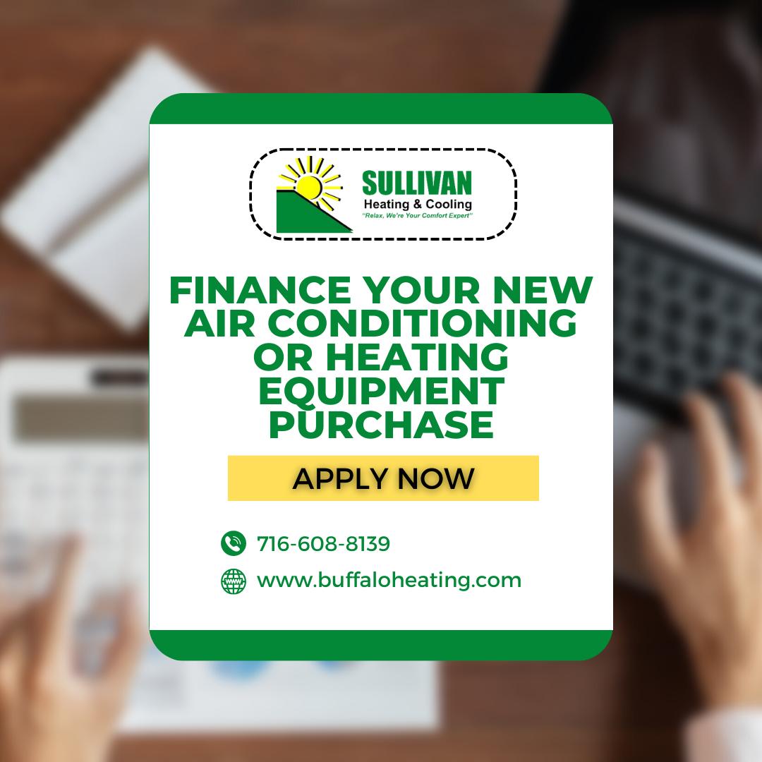 💰 Don't let cost be a barrier to a comfortable home!

Finance your new air conditioning or heating equipment purchase with us and enjoy reliable, efficient HVAC performance without breaking the bank. Contact us today to learn more!