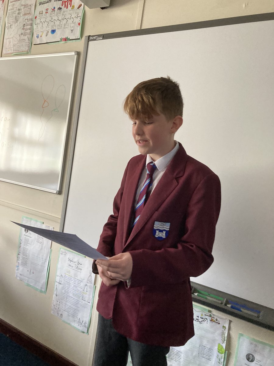Tom in #SGSYear8 delivering his speech on the virtues of travel! #SGSSenior #SGSEnglish