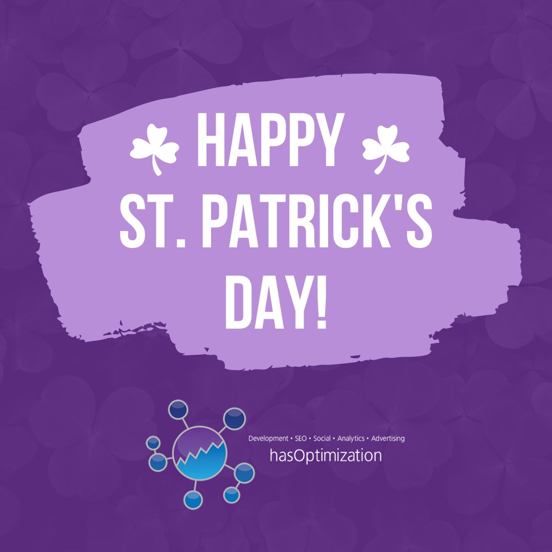 hasoptimization's tweet image. Happy St. Patrick&apos;s Day from all of us at hasOptimization! ☘️

#hasOptimization #StPatricksDay