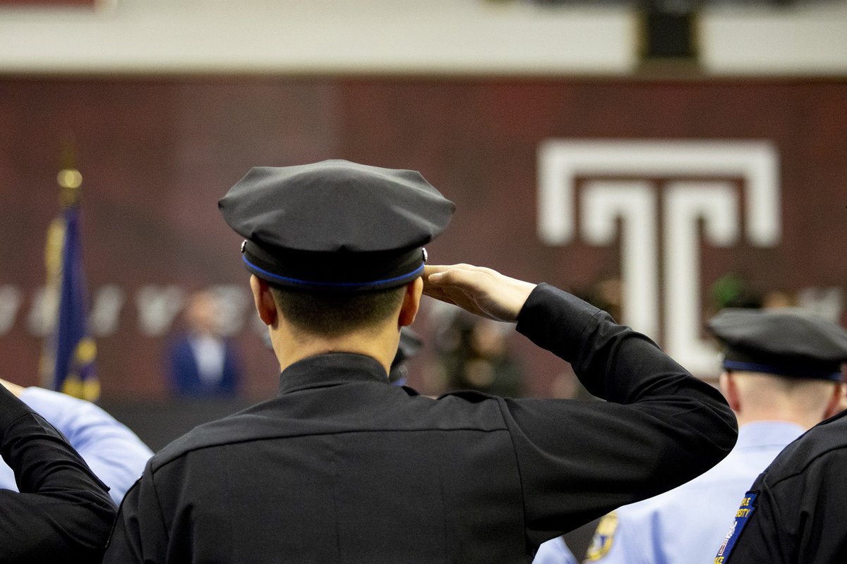 TempleUniv's tweet photo. Congratulations to 8 new police officers who graduated today and will be joining the ranks of Temple University Police Department @TU_Police. Welcome to the nest! https://t.co/aHmKrOM926