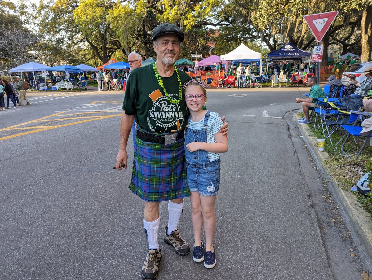 Happy St. Patrick's Day from America's best parade, Savannah, Georgia! More importantly, happy 10th birthday to my Sweetpea, Amelia! Papa loves you, baby! #HappyStPatricksDay #CountyDonegal #DoubeDigitBirthdat