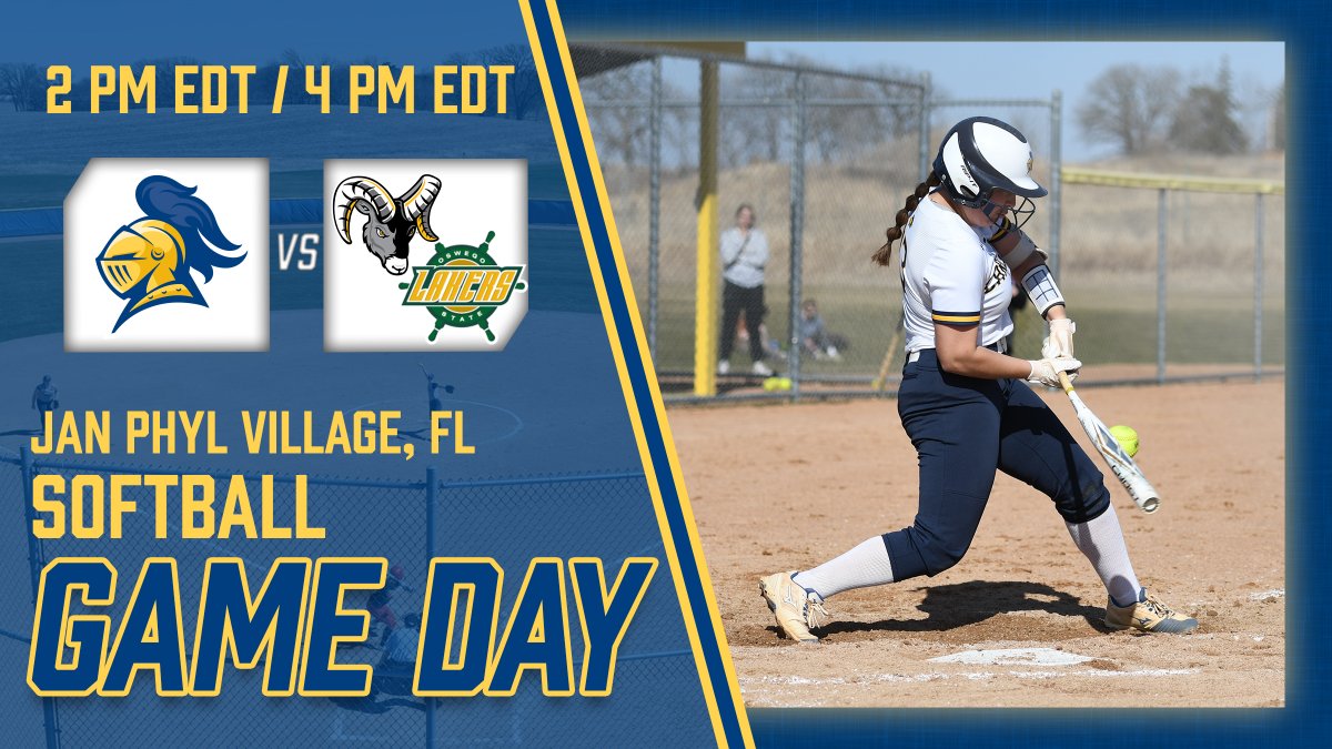 .@carletonsoftba1 is in Florida for its annual Spring Break trip! The Knights kick off the week with two games on Friday. Game 1 against Oswego State is at 2:00 p.m. ET, and Game 2 vs. Framingham State is set for 4:00 p.m. ET! #d3sb