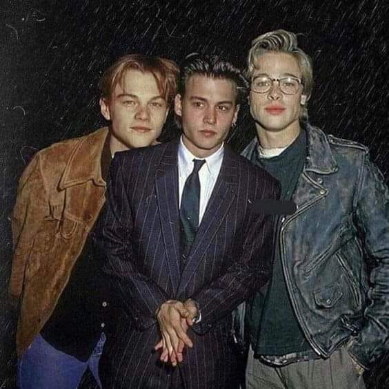 Frikimaestro's tweet photo. Leonardo DiCaprio, Johnny Depp y Brad Pitt en los 90' https://t.co/cDRimQzmC1