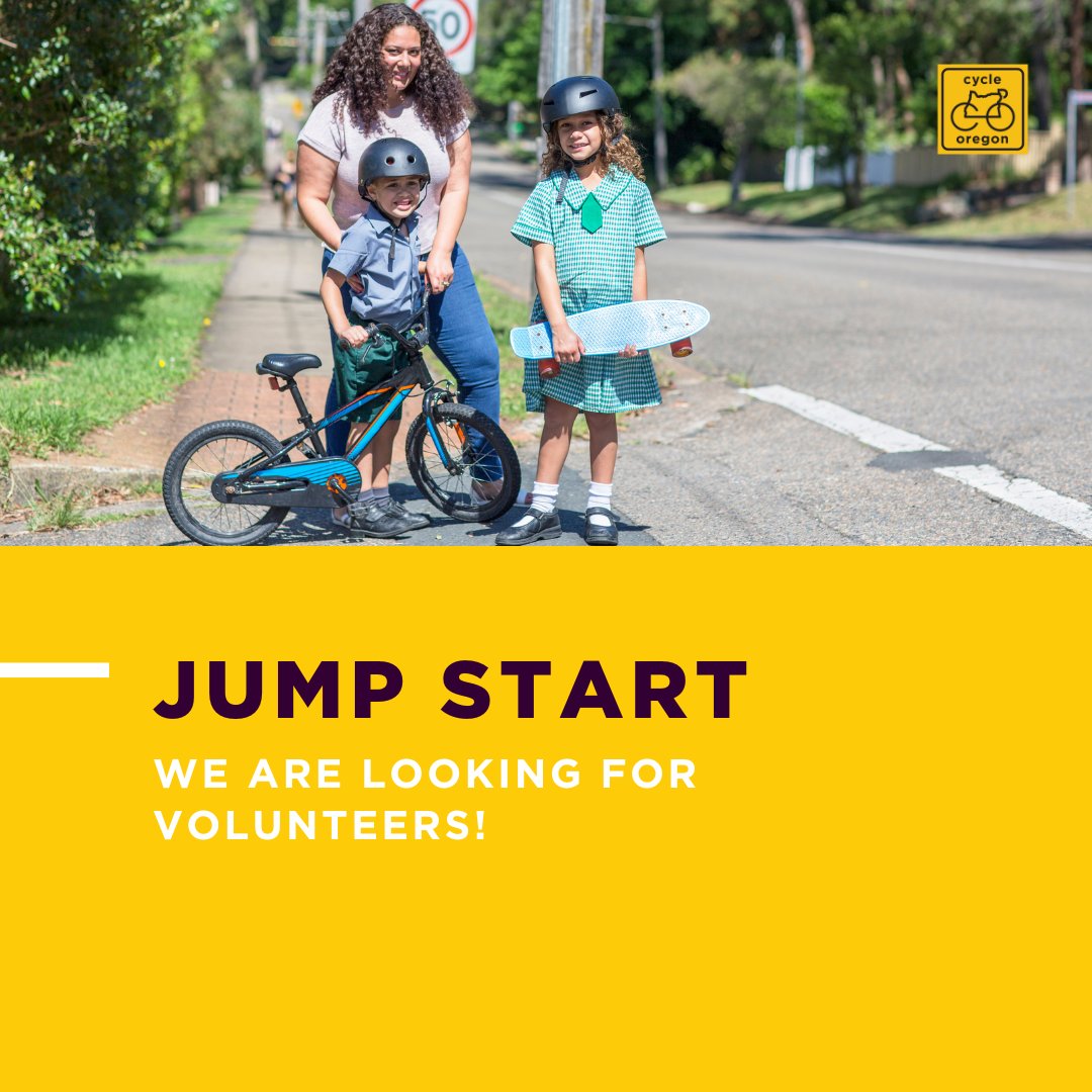 CycleOregon's tweet image. Jump Start | Bicycle Safety Education Program

Jump Start is part of the Oregon Safe Routes to School program which brings pedestrian and bicycle education to schools statewide. Apply now to volunteer with the Cycle Oregon Jump Start program by clicking the 🔗link in our bio.