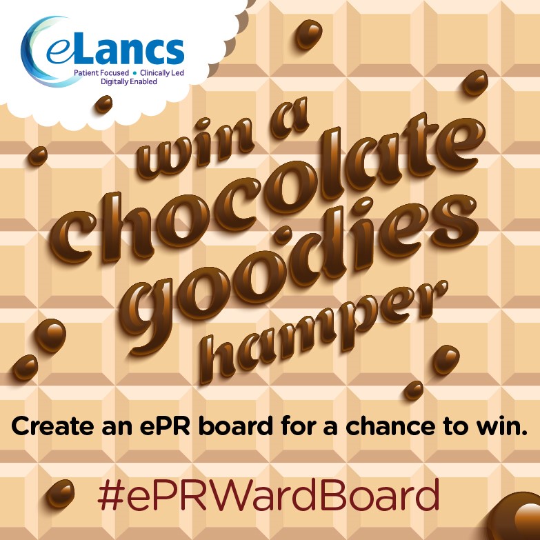 _eLancs's tweet photo. 📣 @ELHT_NHS colleagues - it's time to get creative
Create an ePR notice board on your ward or in your department for a chance to win a chocolate goodies hamper (just in time for Easter) 🍫
🗣️ Chat to your ePR Ambassadors for more information
#ePRWardBoard #eLancs #BigSwitchOn https://t.co/htf8UOHzqC